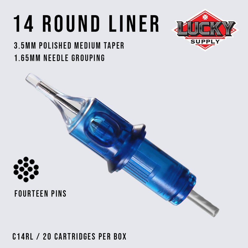 Round Liner Needle Cartridges by Lucky Supply