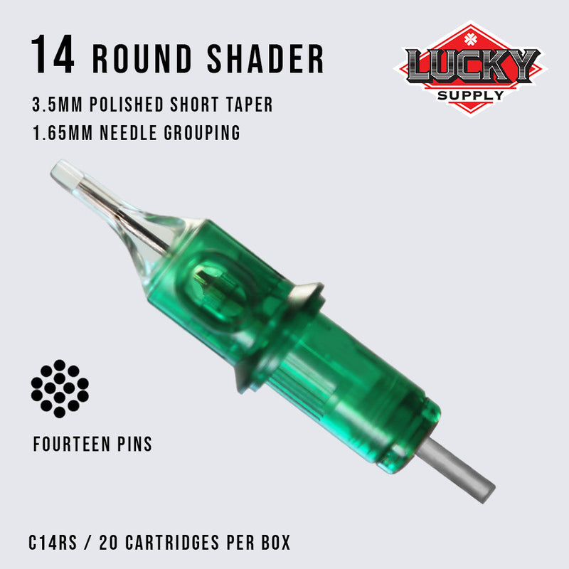 Round Shader Needle Cartridges by Lucky Supply