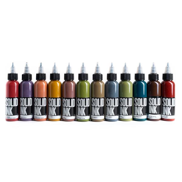 Tinta Solid Ink Opaque (Opaco) 1 oz Set de 12 unidades
