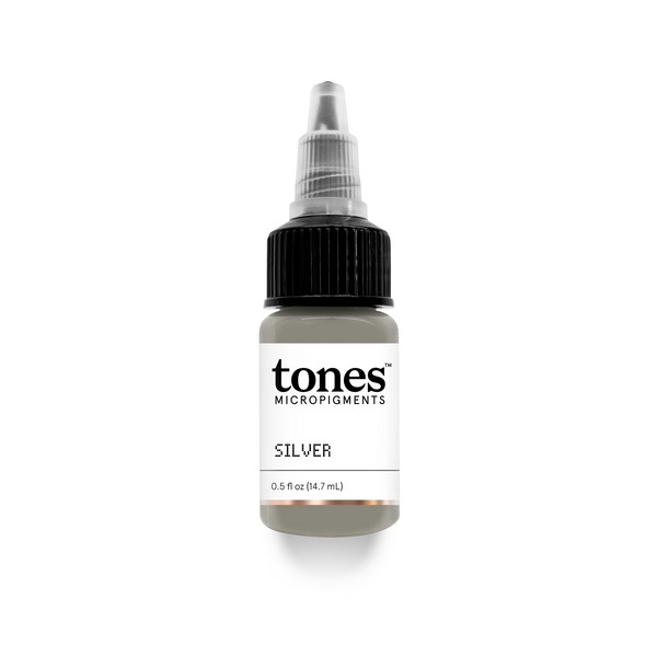 Tones Micropigments - Silver PMU Pigment 0.5oz