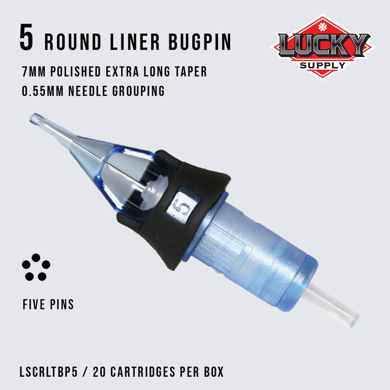 Lucky Supply V2 Needle Cartridges - Bugpin Round Liners